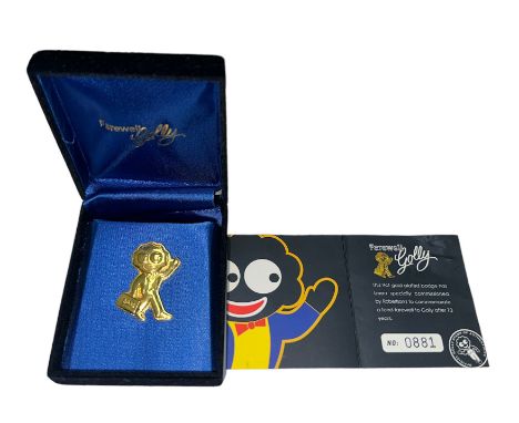 Robertson's gold Plated 2001 Farewell badge in presentation box together with certificate of authenticity No.0881. Some missi