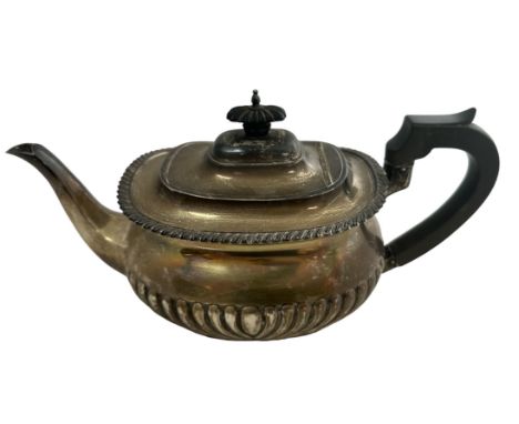 A Georgian style Mappin &amp; Webb teapot with marks for Sheffield 1922. Total weight 690g.