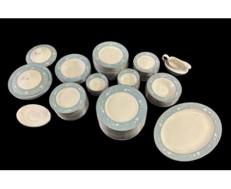 Royal Doulton Reflection patterned mainly dinner collection, generally excellent to good plus, some possible seconds and some