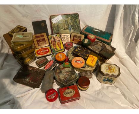 A collection of vintage tins 