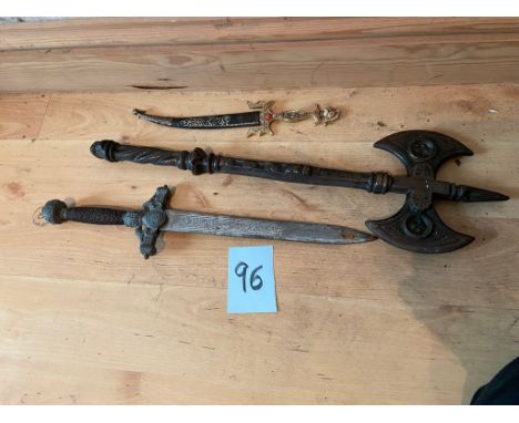 Small sword, axe and Spanish tourist knife 