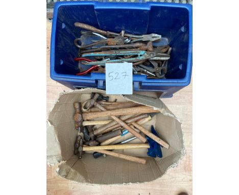 Plyers, nail pulls, hammers, anvils and other tools 