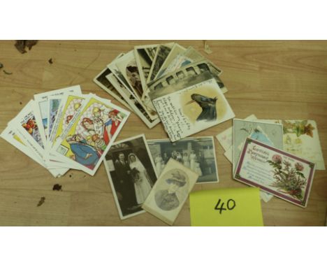 Various Vintage Postcards, Xmas Card, etc.