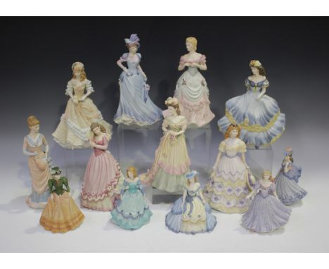 Eight Coalport Age of Elegance figures, including Blenheim Palace, Tapestry, Command Performance and Easter Bonnet, together 