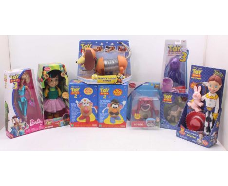 Mattel/ Hasbro and other Disney Toy Story group of 9 figures and sets to include; Jessie's Pony Ranch, Mr Potato Head, Slinky