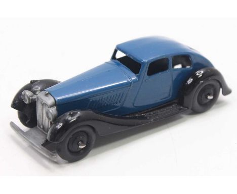 Dinky Toys, 36D Rover, comprising blue body with black hubs, loose (VGNM)