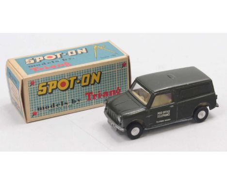 A Triang Spot-On Models No. 210 Morris GPO Telephone Minivan, comprising green body with Post Office Telephone transfers to d