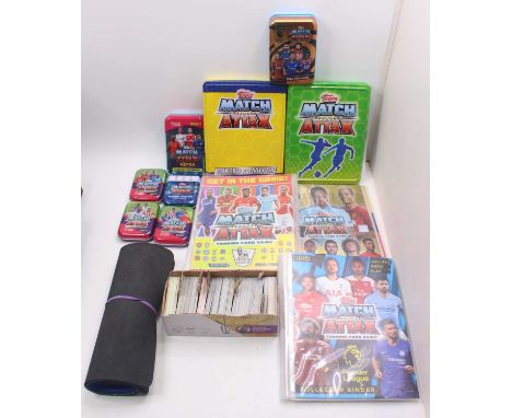 A large quantity of Topps Match Attax Premier League and Champions League trading cards (2014/15, 2018/19, 2019/20) loose and