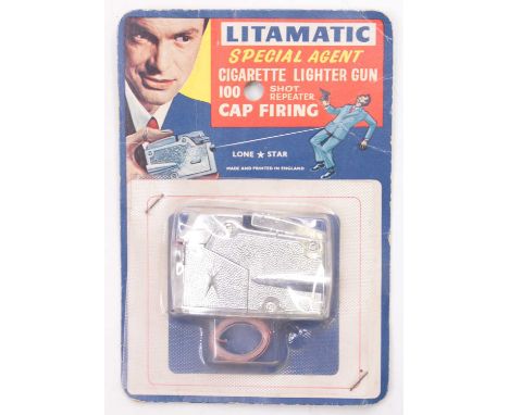 Litamatic (Lone Star) - "James Bond" Cap Firing Cigarette Lighter Gun - finished in silver/chrome with unused caps (VG-BGVG)