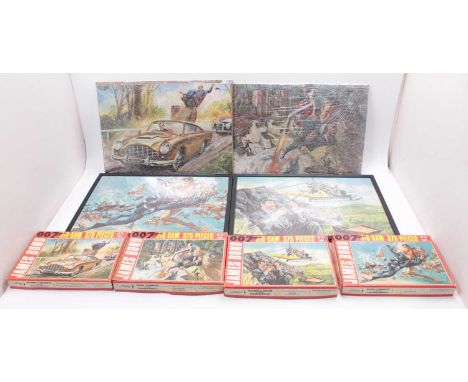 Collection of 4 Arrow Games James Bond 007 Puzzles, 4 examples, all made up, 2 framed with original boxes, to include Thunder