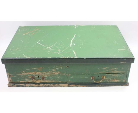 A Meccano circa 1930 set No.7, housed in the original twin drawer green painted Meccano No. 7 cabinet, containing a large qua