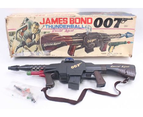 James Bond 007 Thunderball Special Agent Ricochet Gun. Japan: Tada/Lone Star, Circa 1965. Hard plastic black Japanese machine