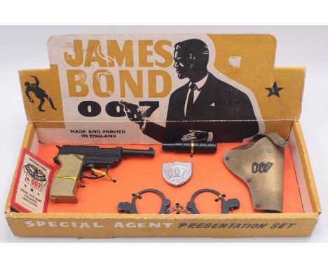 Lone Star "James Bond" Special Agent Presentation Set comprising of automatic gun, holster, identification card, badge, with 