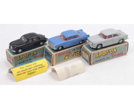A Collection of three boxed Triang Spot-On Models to include a No. 157 Rover 3 litre, a No. 165 Vauxhall Cresta, and a No. 11