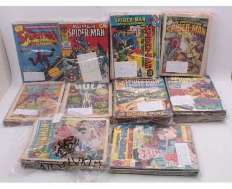 Marvel Comics UK Edition collection of reissues of Spider-Man 1973-1984 Related comics to include; The Spider Man issues 500-