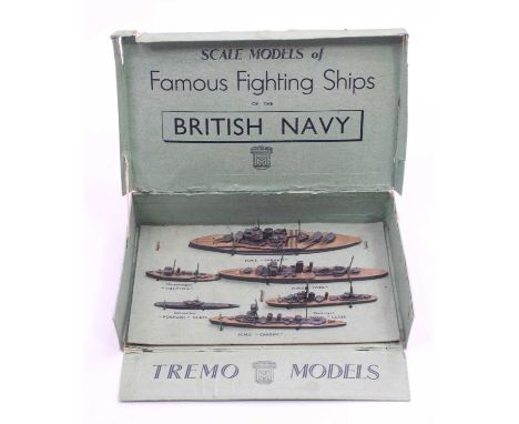 Tremo (Treforest Mouldings Ltd) Fighting Ships of all Nations - "British Navy" set containing hollowcast lead castings of HMS