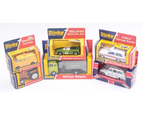 Dinky Toys group of 6 Later Release Diecasts to include; No.254 Police Range Rover, No.412 Bedford AA Van, No.978 Refuse Wago