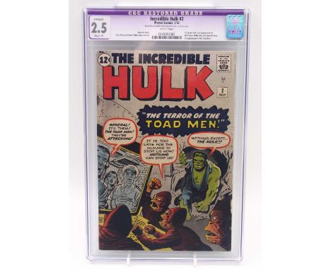 Marvel Comics The Incredible Hulk (1962) issue 2 'The Terror Of Toad Men' the first appearance of the green Hulk, CGC graded 