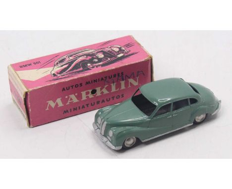 Marklin 5524/16 (8016) BMW 501 comprising a green body, silver trim, with chrome spun hubs, sold in the original card box (NM