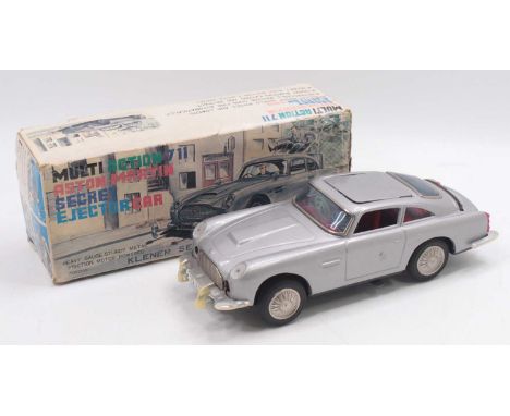 United (Japan) - "James Bond" tinplate/plastic friction drive Aston Martin DB5 finished in silver-grey with "James Bond &amp;