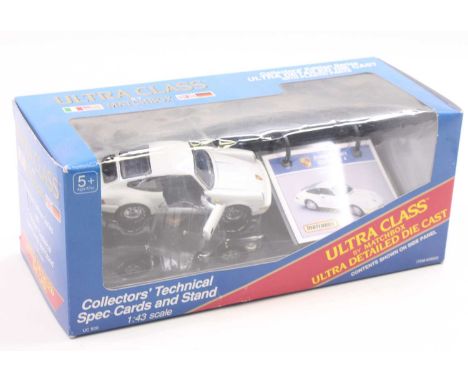 Matchbox No.35500 Ultra Class Porsche 911 Carrera Diecast set with collector card, housed in the original window box