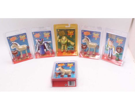 Mattel Toy Story 2 Action figure group of 6 to include; No.67993 Bullseye, No.67993 Zurg, No.67993 Woody and others, all hous