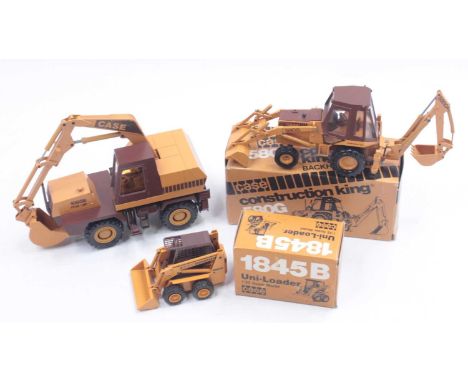 NZG/Conrad 1/35 scale Group of 3 boxed and loose earthmoving and construction diecasts to include; No.2931 580G tractor with 