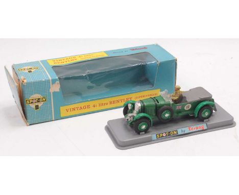 A Triang Spot-On Models No. 263 Bentley Vintage 4.5L Supercharge race car, comprising green body, racing No. 11, and driver f