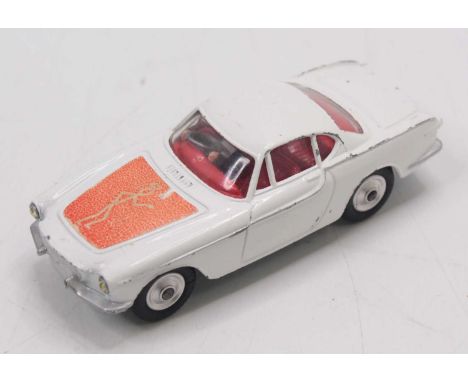 Corgi Toys No. 258 The Saints Car Volvo P1800 comprising white body with red interior and orange and white bonnet label with 