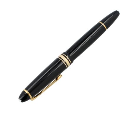 MONTBLANC VINTAGE Füllfederhalter "LE GRAND NO 146", akt. NP.: 760,-€. Koll.: 70 er Jahre. Edelharz Korpus in Schwarz mit ver