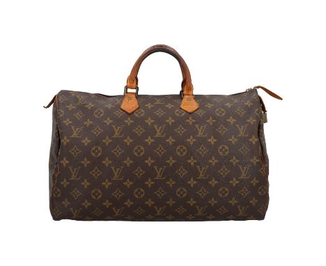 LOUIS VUITTON VINTAGE Handtasche "SPEEDY 40". Koll. 1987. Klassisches Modell. Monogram Canvas Serie mit goldfarbener Hardware