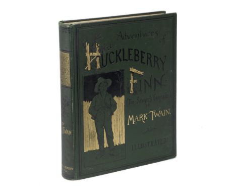 CLEMENS (SAMUEL LANGHORNE) 'MARK TWAIN'Adventures of Huckleberry Finn, FIRST AMERICAN EDITION,  with the final blank, lithogr