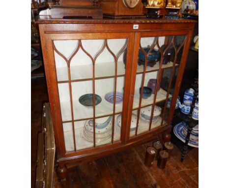 Glazed oak display cabinet