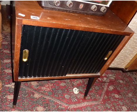 Vintage 1950's record cabinet with sliding doors