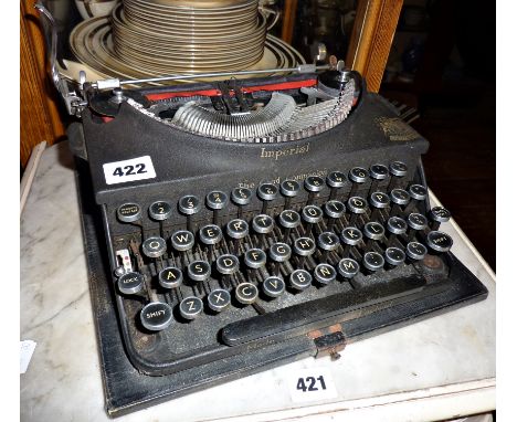 1920's Imperial portable typewriter with case