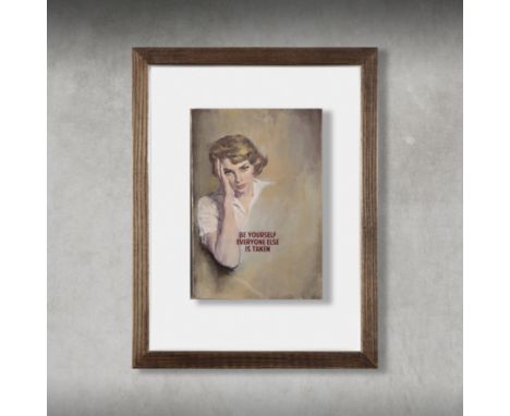 Connor Brothers (British Duo), 'Be Yourself Everyone Else Is Taken', 2020, hand-painted vintage paperback with silkscreen, si