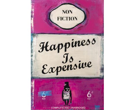 James McQueen (British 1977-), 'Happiness Is Expensive', 2022, mixed media, archival pigment and silkscreen on 410gsm Somerse