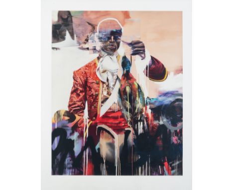Conor Harrington (Irish 1980-), 'Modern Monarchy', 2012, giclee with 22-carat gold leaf and silkscreen gloss on 330gsm Somers