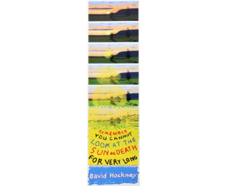 David Hockney (British 1937-), 'Remember That You Cannot Look At The Sun Or Death For Very Long', 2021, lithographic poster w