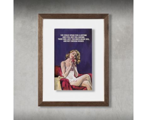 Connor Brothers (British Duo), 'She Could Speak For A Lifetime', 2020, hand-painted vintage paperback with silkscreen, signed