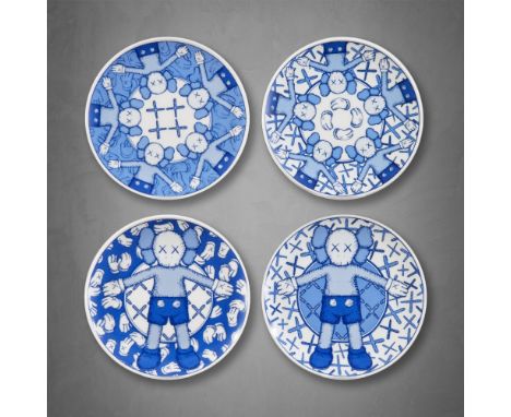 Kaws (American 1974-), 'Holiday Taipei Ceramic Plate Set', 2019, a complete set of four ceramic plates, from an unknown editi