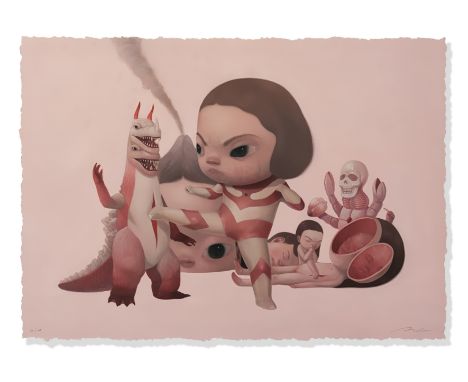 Roby Dwi Antono (Indonesian 1990-), 'Epic Fight', 2021, fine art print on Canson Aquarelle 310gsm paper with deckled edges, s