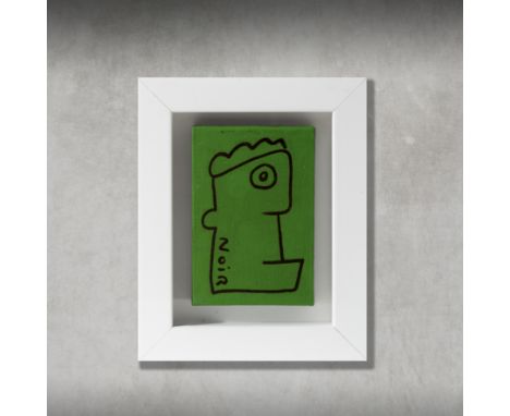 Thierry Noir (French 1958-), 'Light Green', 2020, unique acrylic on canvas from the Thierry Noir 'Mini' Series, signed front,
