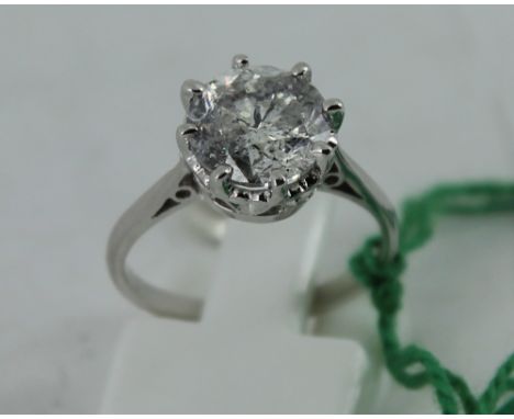 18ct white gold diamond solitaire ring 0.90ct size: J 