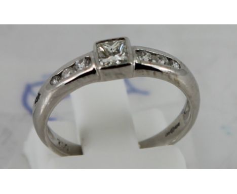 18ct white gold diamond ring approx 0.25ct 2.6g size: K 