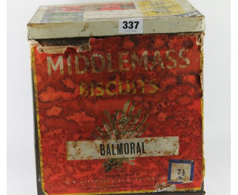 Vintage middlemass biscuits 'Balmoral Biscuits' tin  