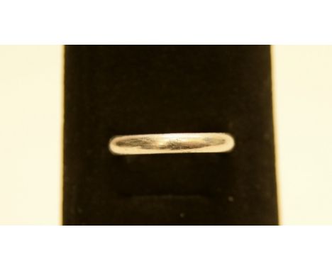 cartier platinum plain band ring size:S 