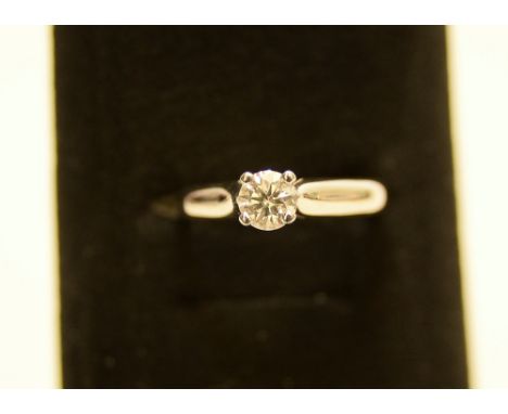 14ct gold diamond solitaire ring approx 0.50ct 3.86g size: N 