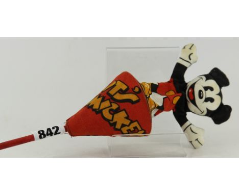 A rare vintage Mickey Mouse Push up Toy  