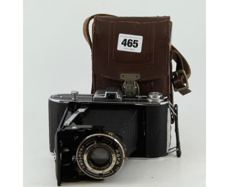 Agfa camera in case with tripod  